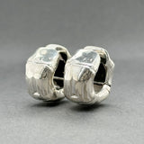 Estate John Hardy SS Bamboo Huggie Earrings