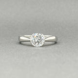 Estate Platinum CZ Solitaire Eng. Ring Mounting