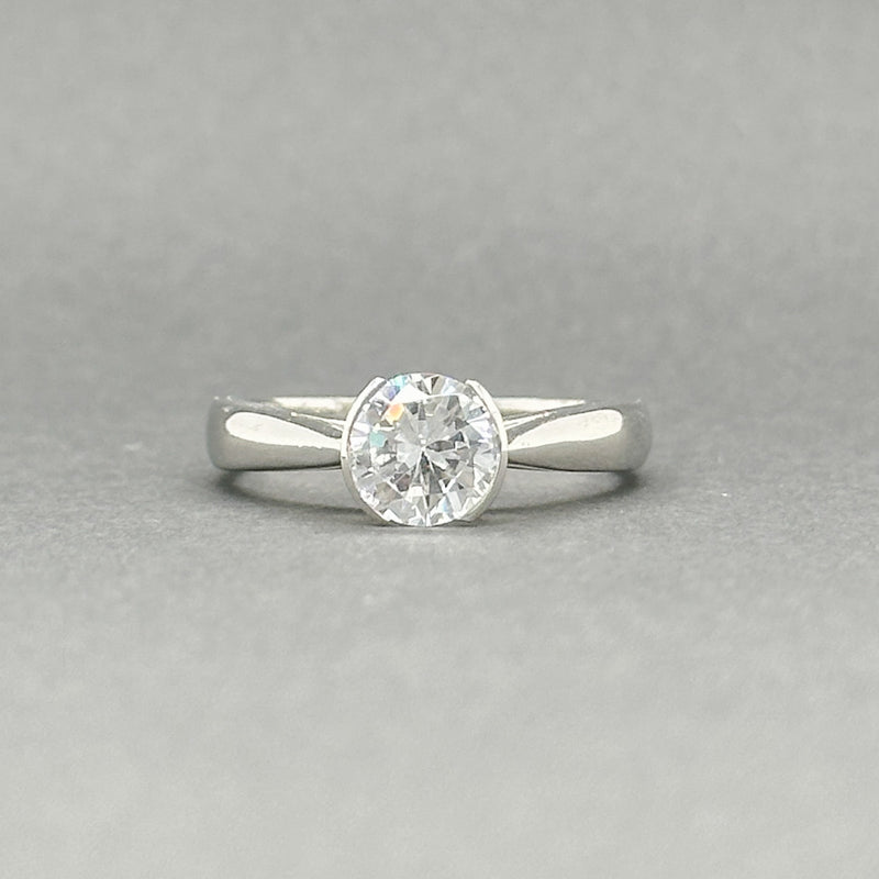 Estate Platinum CZ Solitaire Eng. Ring Mounting