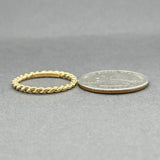 Estate Tiffany & Co. 18K Y Gold Rope Ring
