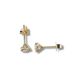 14K Y Gold 0.75ctw F/VS1 Lab-Created Diamond Martini Set Earrings