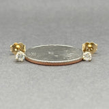 Estate 14K Y Gold 0.30ctw H-I/SI1 Diamond Stud Earrings