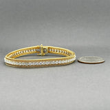 Estate 14-18K Y Gold 3.56ctw Diamond Tennis Bracelet