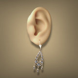 Estate 14K TT Gold Teardrop Chandelier Earrings