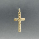 Estate 14K Y Gold 30mm Cross Pendant