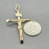 Estate 14K Y Gold 63mm INRI Crucifix Pendant