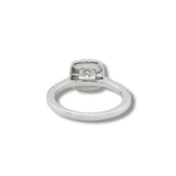 14K W Gold 0.50ctw G/SI1 Halo Diamond Engagement Ring Mounting