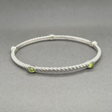 Estate Judith Ripka SS Peridot Bangle Bracelet