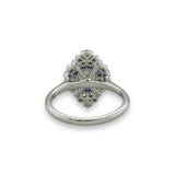 18K W Gold 0.26ctw Sapphire and H/SI2 0.67ctw Diamond Ring