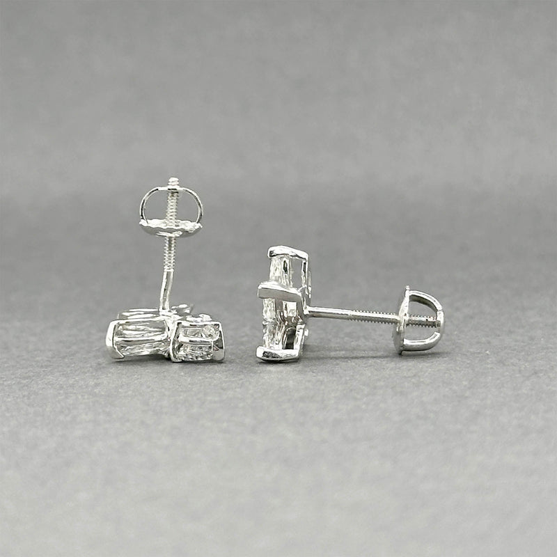 Estate Platinum 1.30ctw F/VS2-SI1 Diamond Stud Earrings