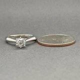 Estate 14K W Gold 0.61ct J/VS1 Diamond Eng. Ring