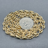 Estate 14K Y Gold 5.1mm 27” Anchor Chain
