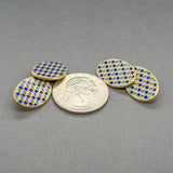 Estate YGP SS Oval Checkered Cufflinks