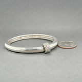 Estate Slane & Slane SS Diamond Bangle Bracelet
