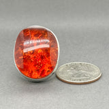 Estate SS Amber Cocktail Ring