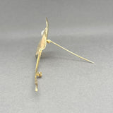 Estate 14K Y Gold Pearl Flower Brooch