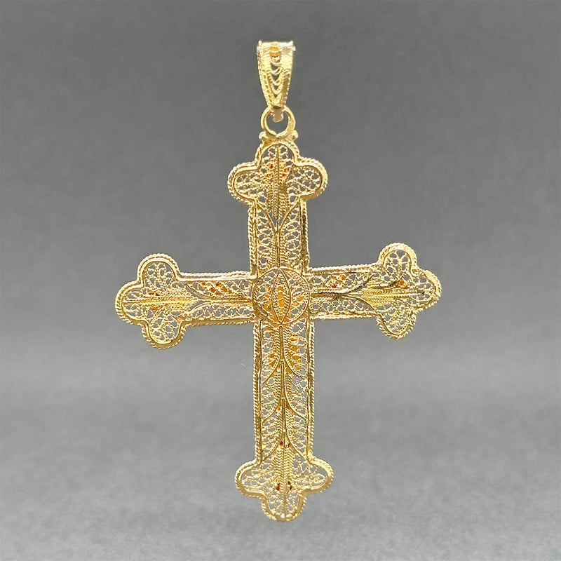 Estate 20K Y Gold 47.77mm Crucifix Pendant