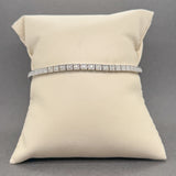 Estate 14K W Gold 1.20ctw I-J/SI2-I1 Diamond Tennis Bracelet