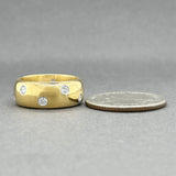 Estate 18K Y Gold Plat 0.70ctw H/SI1-I1 Diamond Ring