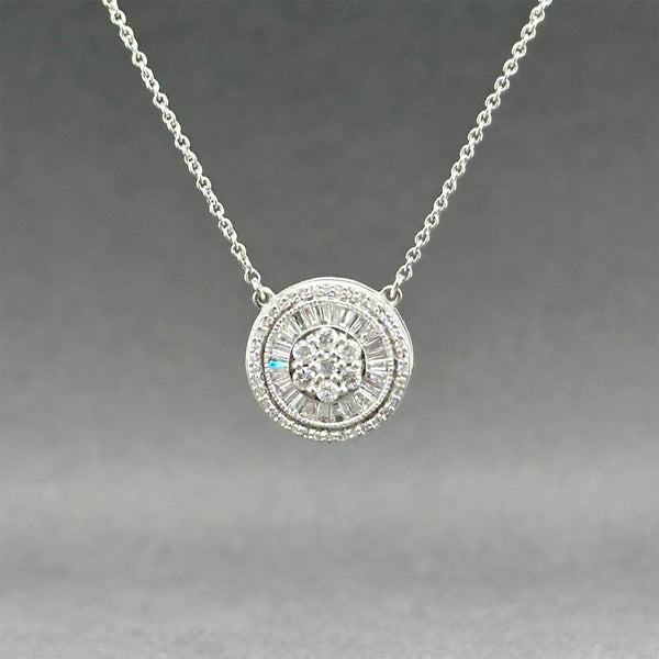 Estate 14K W Gold 0.48ctw Diamond Pendant