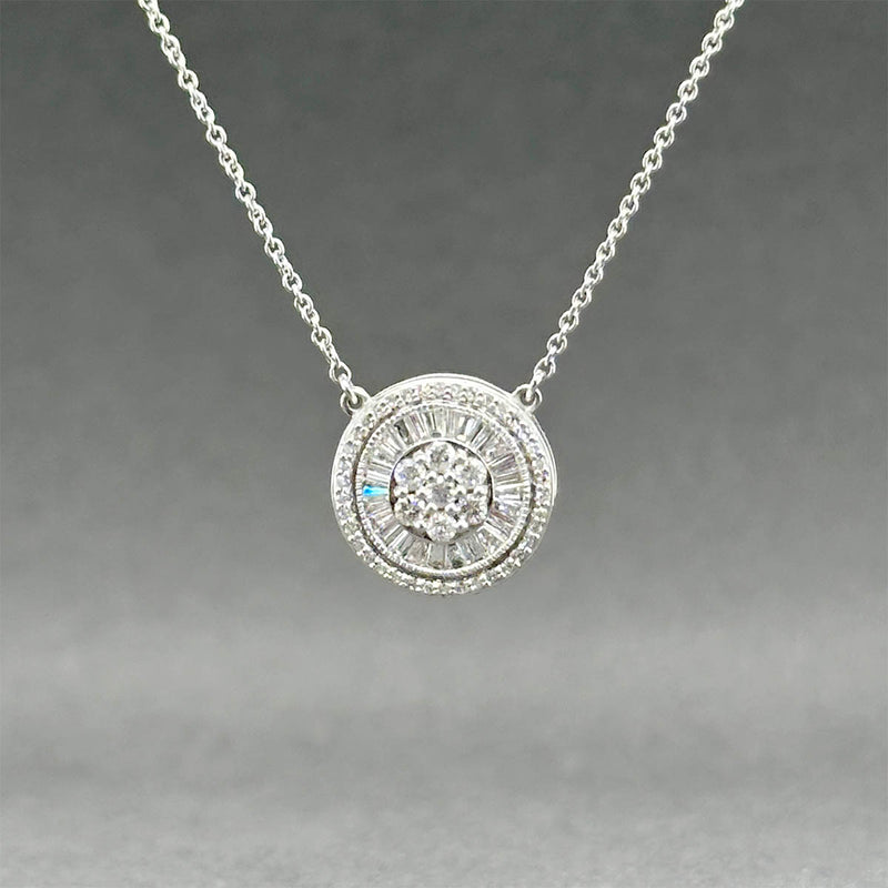 Estate 14K W Gold 0.48ctw Diamond Pendant