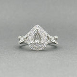 Estate 14K W Gold 0.60ctw Pear Shape Diamond Eng. Ring Mounting