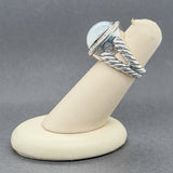 Estate David Yurman SS 9.50ct Moonstone & Diamond Albion Ring