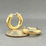 Estate 18K Y Gold 18.6mm Hoop Earrings