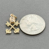 Estate 18K Y Gold Vatican Keys & Papal Tiara Pendant