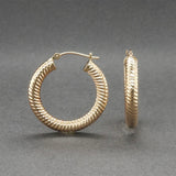 Estate 14K Y Gold 24.98mm Hoop Earrings