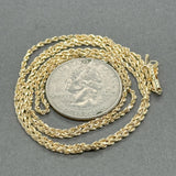 Estate 14K Y Gold 1.5mm 24” Rope Chain