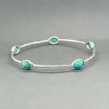 Estate Ippolita SS 9.55ctw Turquoise Rock Candy Bangle Bracelet