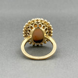 Estate 18K Y Gold 13.01ctAngel Skin Coral Ring