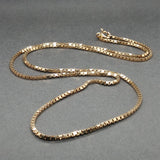 Estate 14K Y gold 1.43mm 20.25” Box Chain