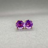 Estate 14K Y Gold Amethyst Stud Earrings