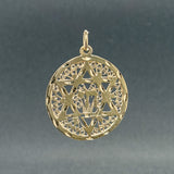 Estate 14K Y Gold 33.6mm Star of David Filigree Pendant