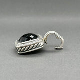 Estate David Yurman SS Onyx & Diamond Albion Enhancer Pendant