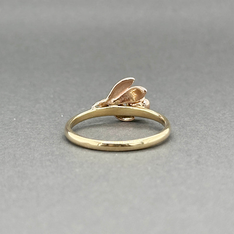 Estate 14K Y Gold 0.03ct J/I1 Diamond Rose Ring