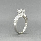 Bague de fiançailles en diamant taille princesse Estate en or 14 carats W 1,58 cttw G/SI2