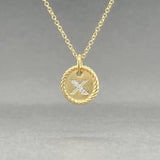 Estate David Yurman 18K Y Gold 0.01ctw Diamond Cable Collectibles X Pendant