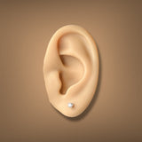 Estate 14K W Gold 0.14ctw H/VS2 Diamond Stud Earrings