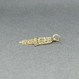 Estate 14K Y Gold 24.8mm Hamsa Pendant
