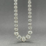 Estate 14K W Gold 10.27ctw I-J/SI2-I1 Diamond Riviere Necklace
