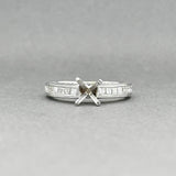 Estate 18K W Gold 0.60ctw H/SI1-2 Diamond Eng. Ring Semi-Mount