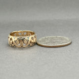 Estate 14K Y Gold 7.3mm Floral Ring