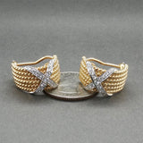 Estate Tiffany & Co 18K TT Gold Schlumberger 0.54ctw Diamond Earrings