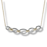 14K Y Gold 18" 0.33ctw G/SI1 Open Oval Diamond Necklace