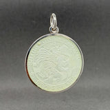 Estate SS Enamel St. Christopher Medal Pendant