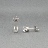 Estate 14K W Gold 0.68ctw G/SI2 Diamond Stud Earrings