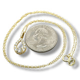 YGP Sterling 0.50ct  F-G/VS2 Lab Created Diamond Teardrop Pendant